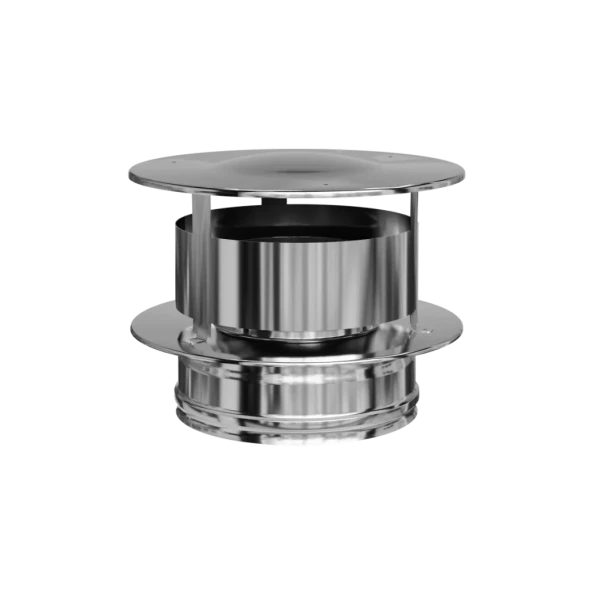 Оголовок с ВЕТРОЗАЩИТОЙ (430/0,5 + нерж.) Ф115х200 
